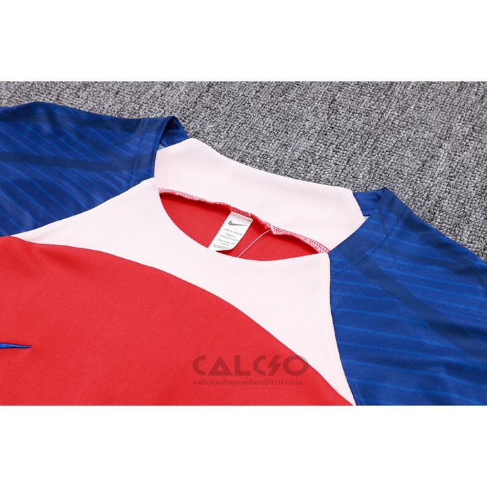 Tuta da Track Atletico Madrid Manica Corta 2023-2024 Rosso - Pantaloncini